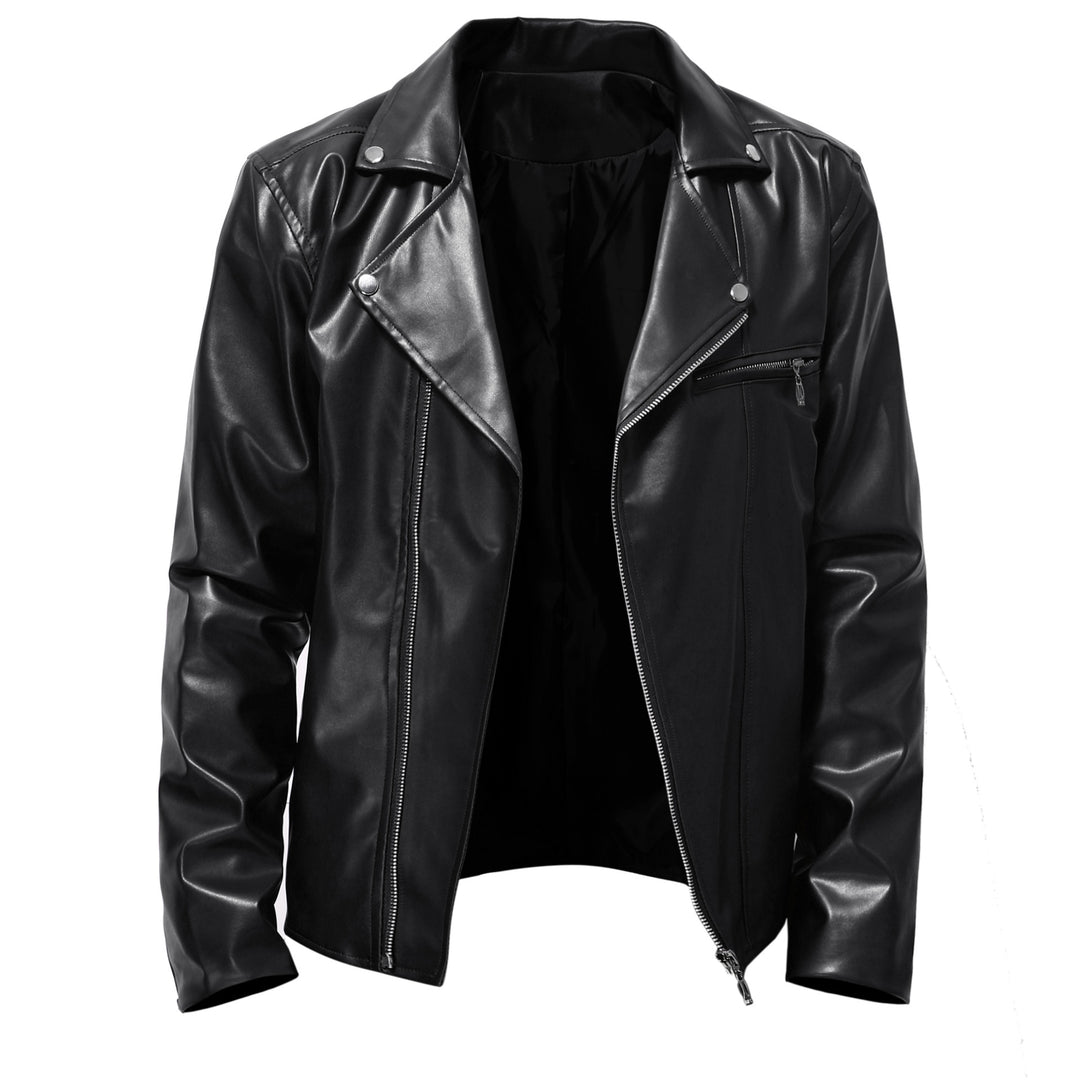 Herren stylish Kunstleder Motorradjacke EB