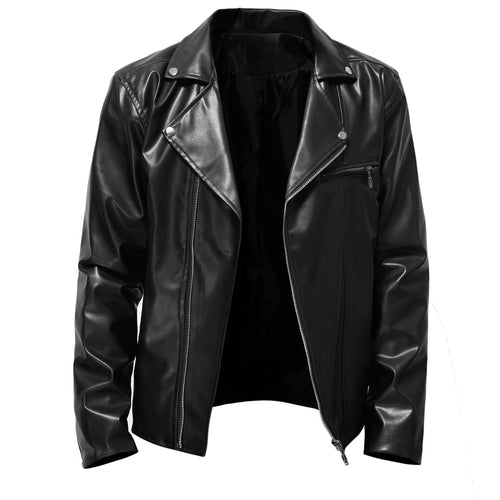 Herren stylish Kunstleder Motorradjacke EB
