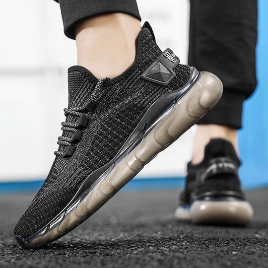 Unisex leichte Strick-Runner mit flexibler Air-Cell-Zwischensohle und gepolstertem Sockeneinstieg EB