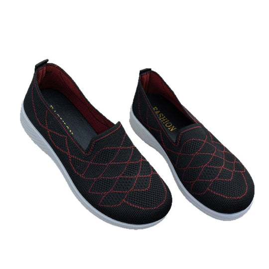 Damen Bequeme Slip-On Sneakers mit atmungsaktivem Obermaterial EB