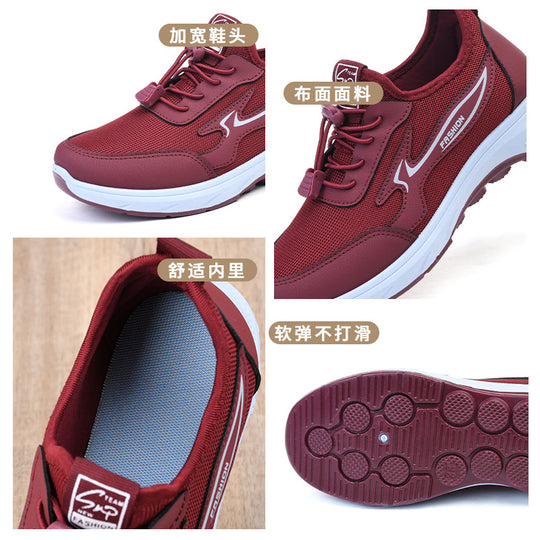 Damen sportliche Lauf-Sneaker mit flexibler Sohle und schnellschnür-System EB