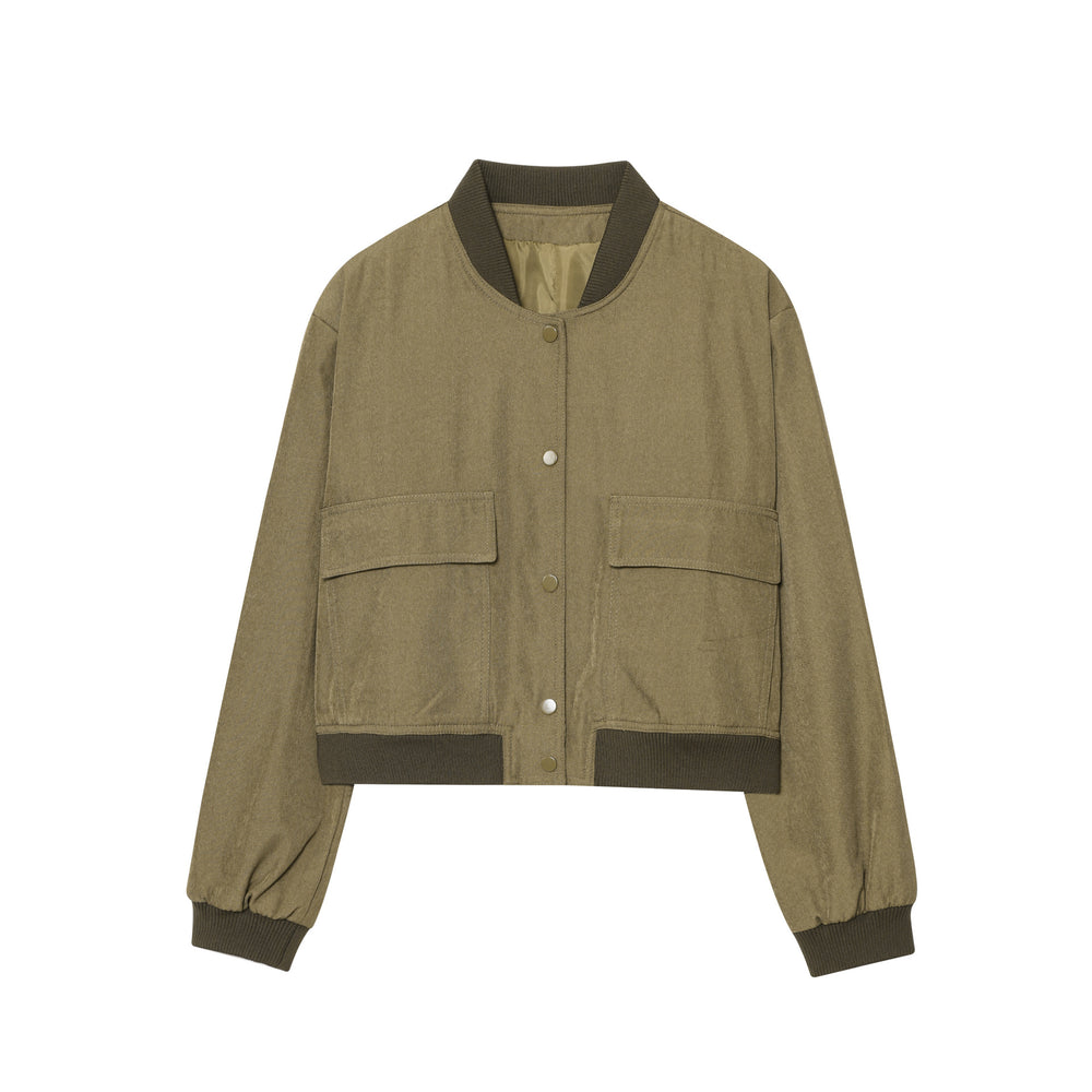 Damen cropped Utility-Jacke mit praktischen Taschen EB