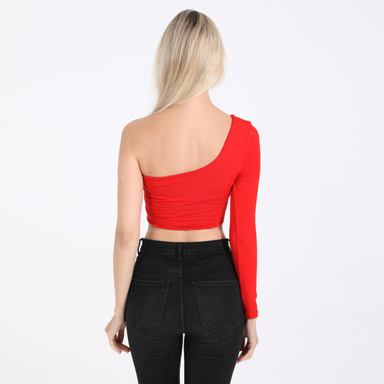 Damen Schulterfreies Crop-Top EB