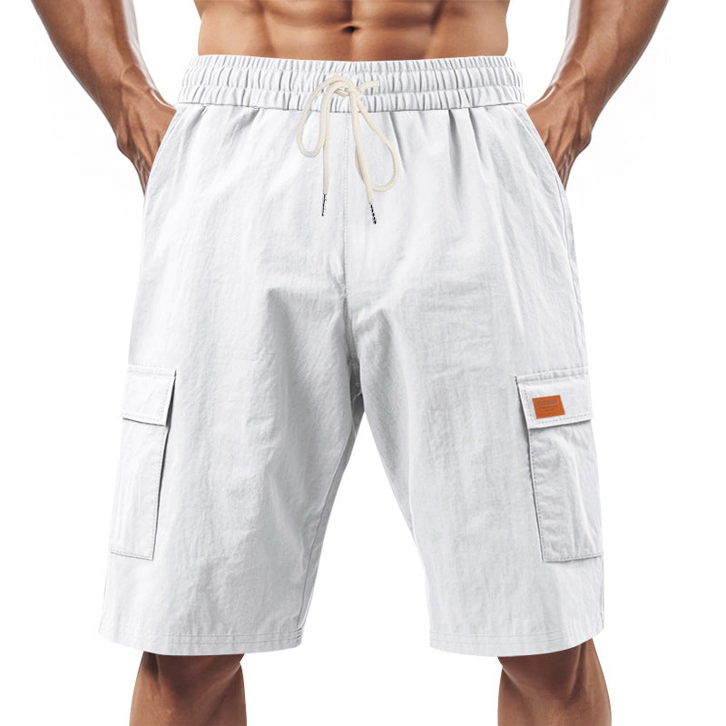 Herren Cargo-Shorts mit vielseitigen Taschen und elastischem Bund EB