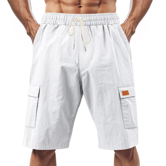 Herren Cargo-Shorts mit vielseitigen Taschen und elastischem Bund EB