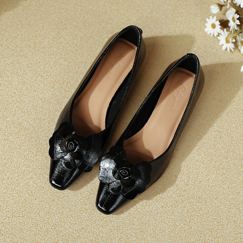 Damen Ballerinas mit elegantem Blumenapplikation EB