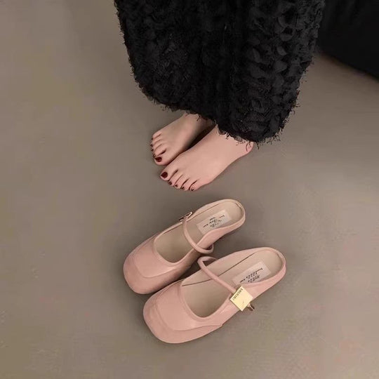 Damen Ballerina-Schuhe mit verstellbarem Riemen und stilvollem Design EB