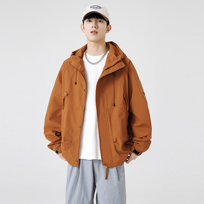 Herren Leichte Funktionsjacke mit hohem Kragen und praktischen Taschen EB