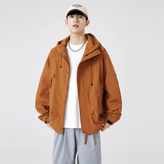 Herren Leichte Funktionsjacke mit hohem Kragen und praktischen Taschen EB