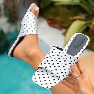 Damen Komfortable Punkte-Slides EB