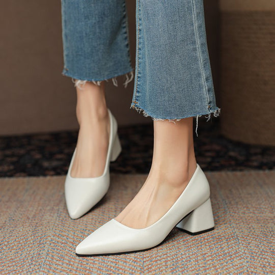 Damen elegante Pumps mit blockiertem Absatz EB