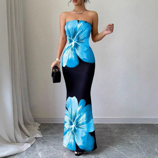 Damen Maxikleid mit floralem Muster EB