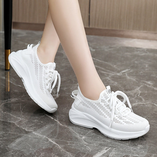 Damen moderne Sneakers mit atmungsaktiver Mesh-Oberfläche und dämpfendem Sohlenprofil EB