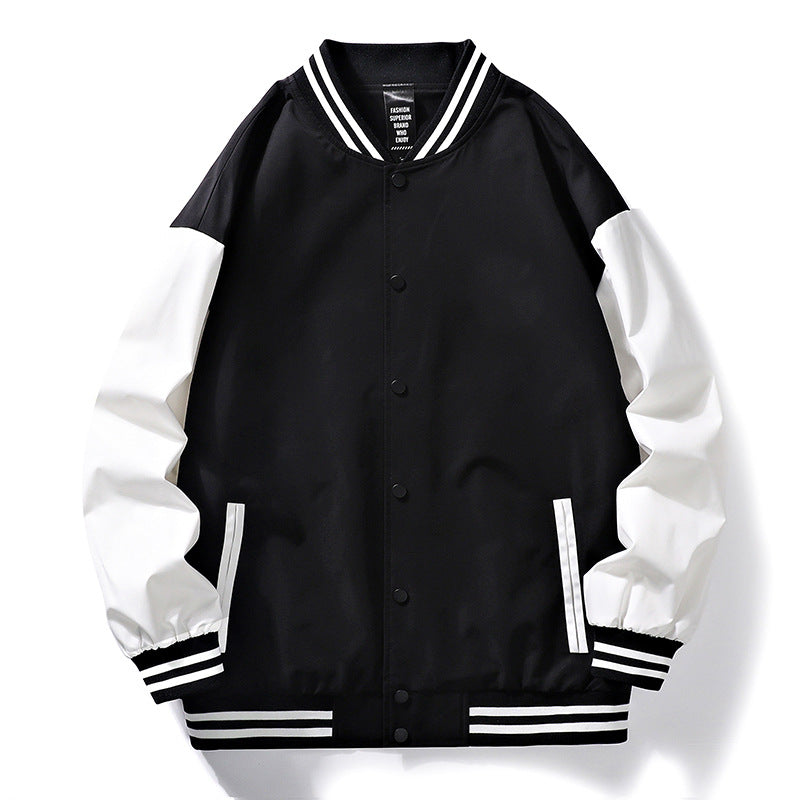 Herren sporty Bomberjacke mit Kontrastärmeln EB