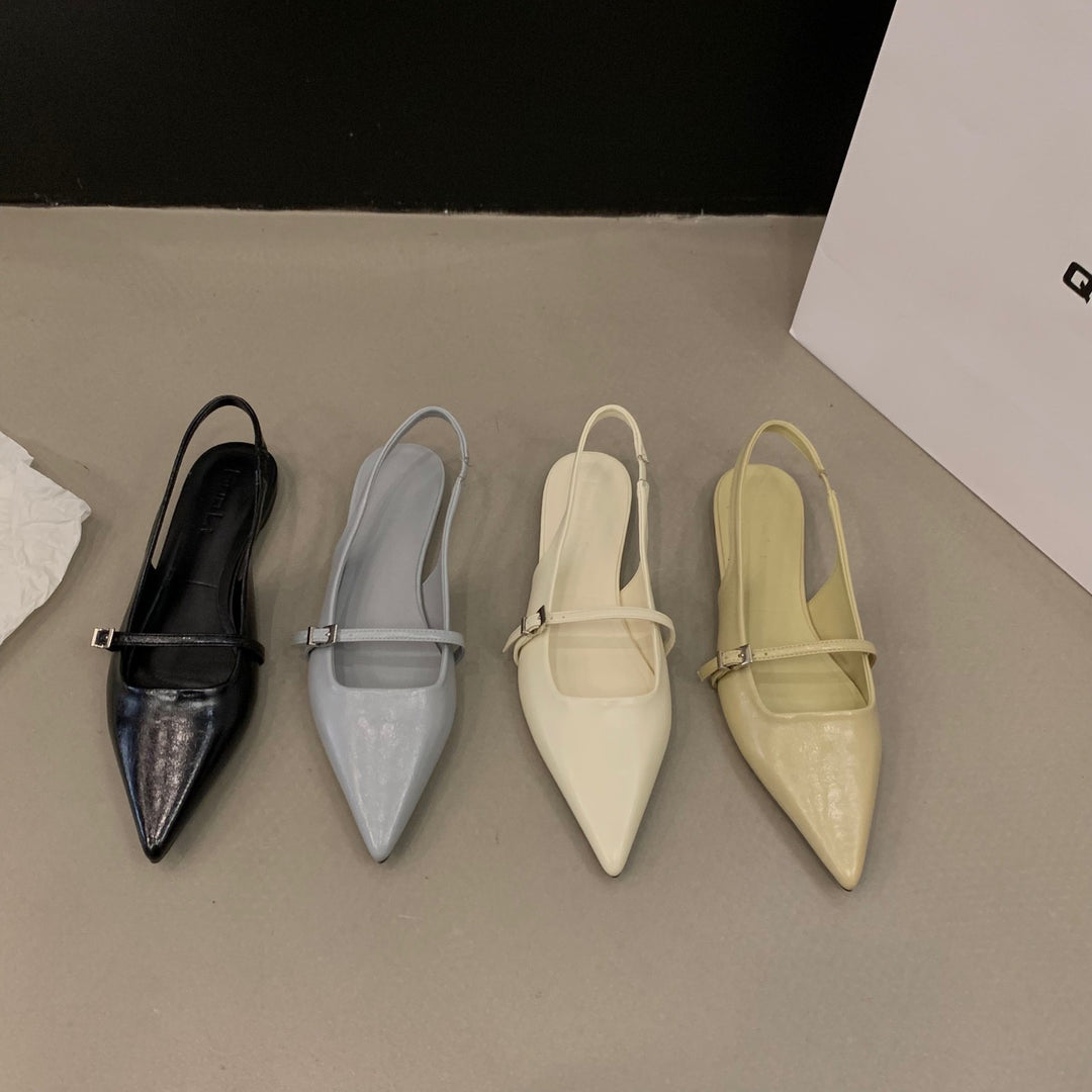 Damen Slingback Pumps mit eleganten Spitzen und zarten Riemchen EB