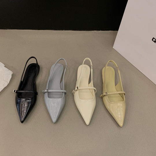 Damen Slingback Pumps mit eleganten Spitzen und zarten Riemchen EB