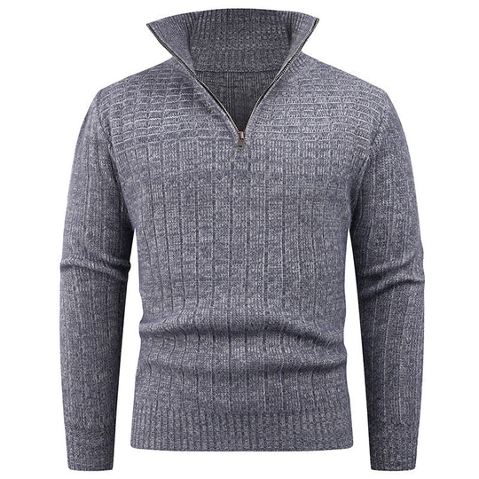 Herren eleganter Rollkragenpullover mit modernem Zopfdesign EB