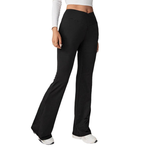 Damen Flared Leggings mit hohem Bund und sportlicher Passform EB