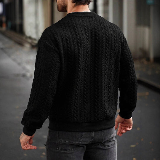 Herren Strickpullover mit strukturiertem Muster EB