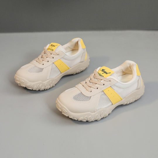 Damen Sportliche Freizeitsneaker mit atmungsaktiver Mesh-Oberfläche und rutschfester Sohle EB