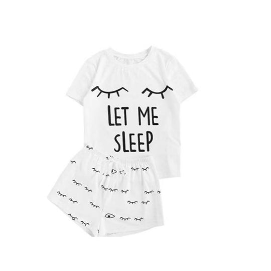 Damen Pyjama-Set mit humorvollem Print und bequemer Passform EB