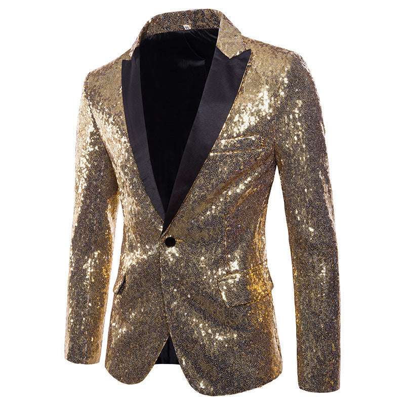 Herren glamouröser Pailletten Blazer EB