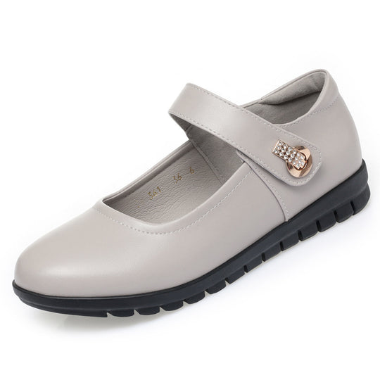 Damen elegante Mary Jane Ballerinas mit bequemem Riemen und modischem Akzent EB