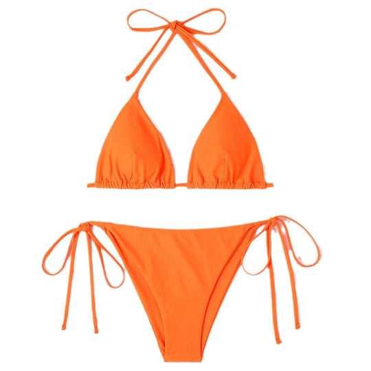 Damen Triangel-Bikini mit verstellbaren Bindebändern und raffinierten Details EB