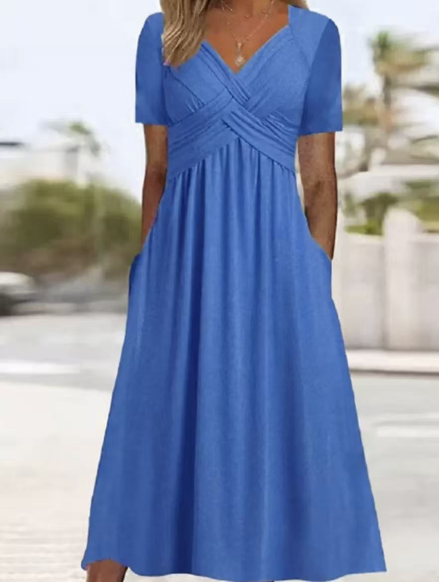 Damen lockeres Maxi-Kleid EB