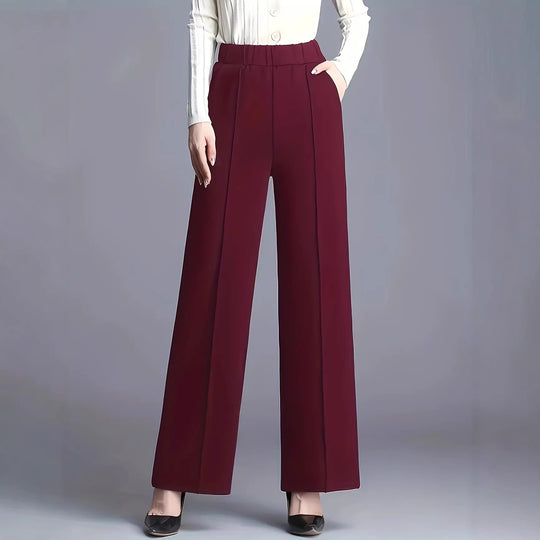 Damen Weite Hochbund-Hose mit eleganten Bügelfalten EB
