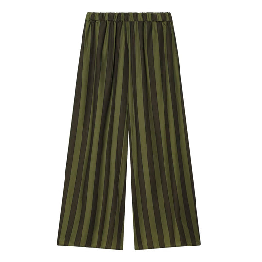 Damen elegante, weite Hose im modernen Streifenlook EB
