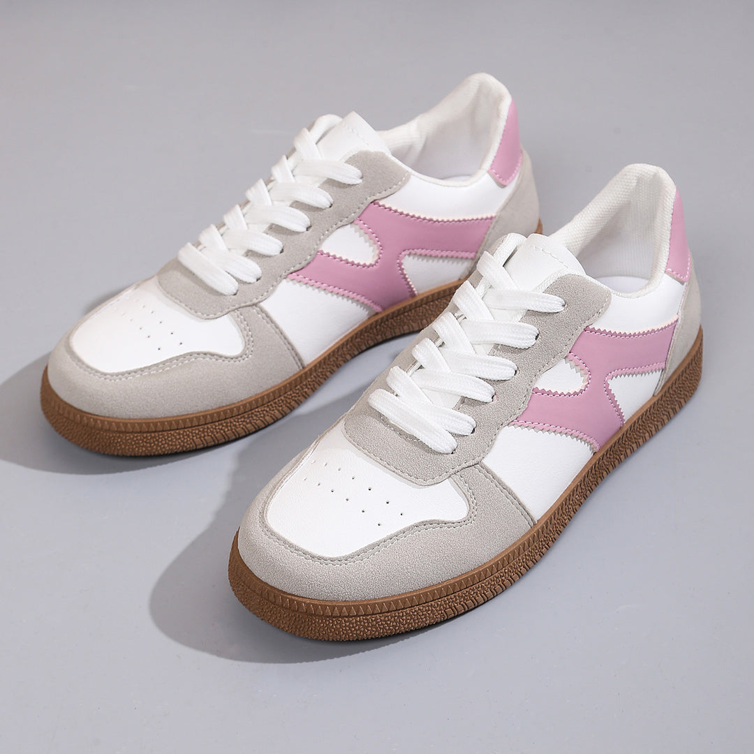 Damen Sportliche Sneakers mit strapazierfähigem Obermaterial und rutschfester Gummisohle EB