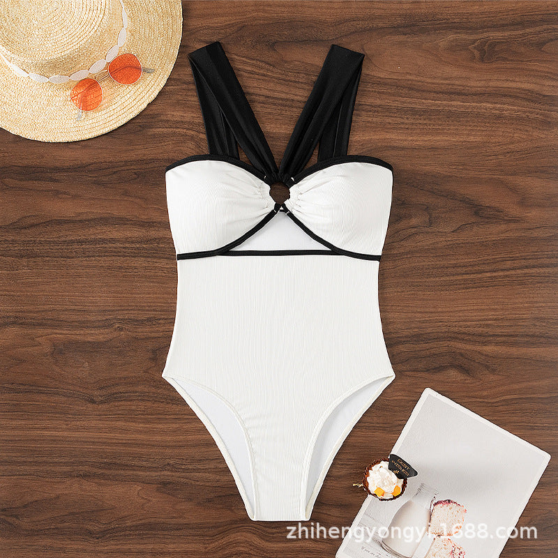 Damen Einteiliger Badeanzug mit innovativem Cut-Out Design EB