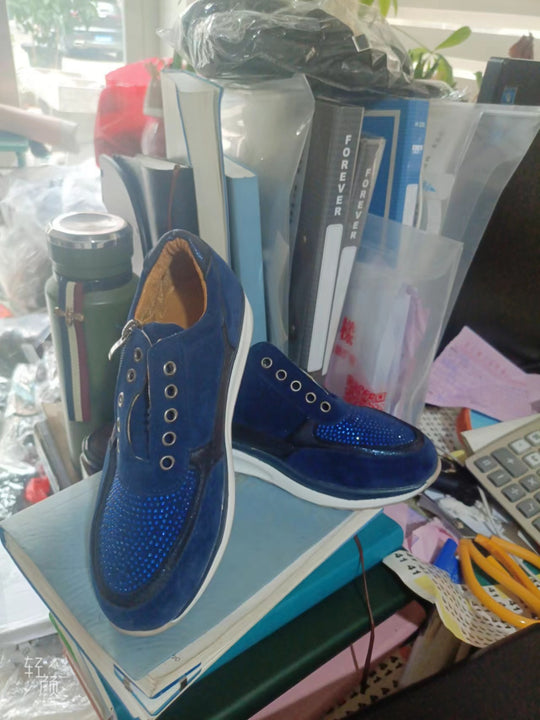 Damen Sportliche Sneakers mit modischem Reißverschluss und atmungsaktiver Oberfläche EB