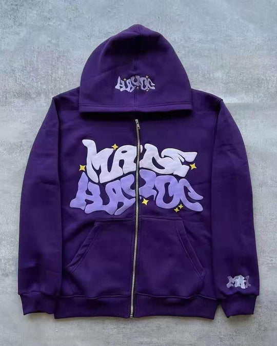 Damen sportliche Kapuzenjacke im urbanen Graffiti-Stil EB