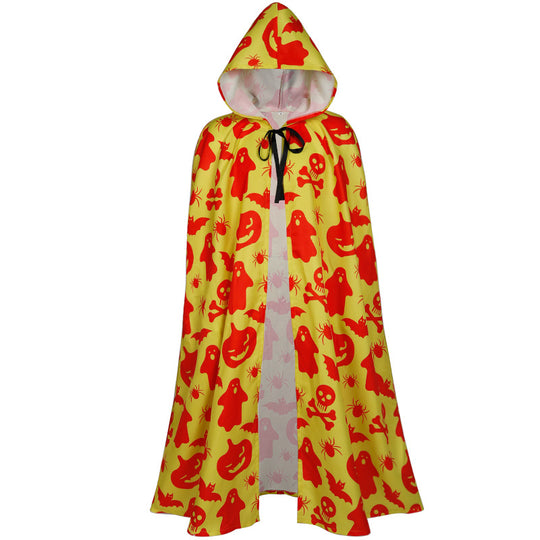 Unisex nan mehrschichtiger Kapuzenumhang mit weitem Fall und Satinbandverschluss Eb