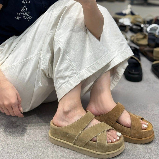 Damen Komfortable und stilvolle Sandalen mit geflochtenem Riemen EB