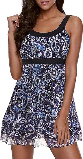 Damen Schwimmdress mit Blumenmuster EB