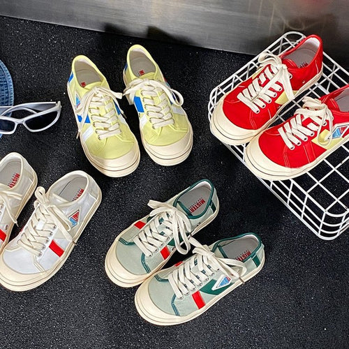 Damen Sportliche Sneaker mit Kontrastnähten und hochwertigem Material EB