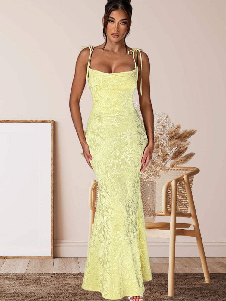 Damen Elegantes Abendkleid mit floralem Muster und verstellbaren Trägern EB