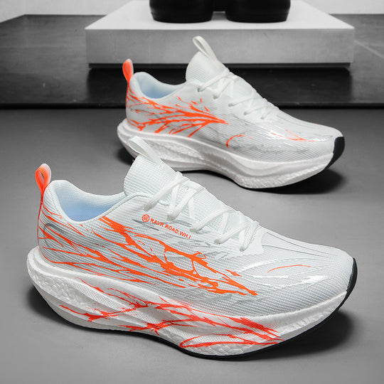 Unisex leichte Performance-Laufschuhe mit gestricktem Obermaterial, reaktiver Hohlkern-Zwischensohle und dynamischem Grafikprint EB