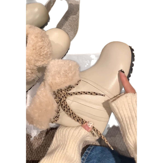 Damen Trendige Winterboots mit kuscheligem Innenfutter und stylischer Schnürung EB