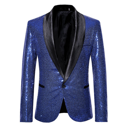 Herren eleganter Pailletten Blazer im modernen Schnitt EB