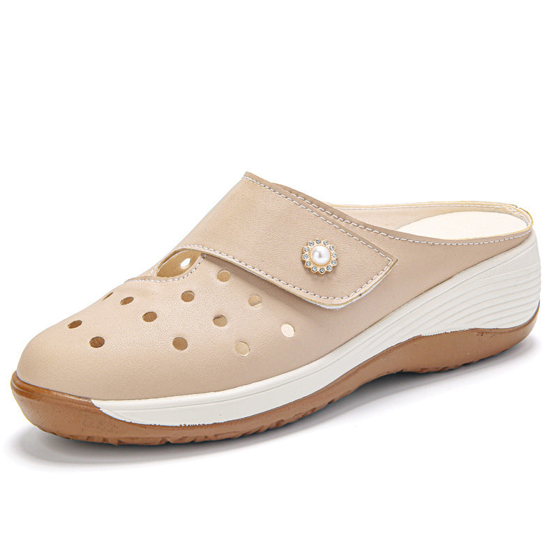 Damen Komfortable Clogs mit modischem Cut-Out Design und flexiblem Fußbett EB