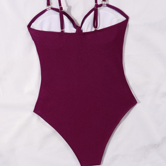 Damen Einteiliger Badeanzug mit raffinierten Schnürdetails EB