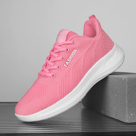 Damen Sportliche Lifestyle Sneakers aus atmungsaktivem Mesh mit dämpfender Sohle EB