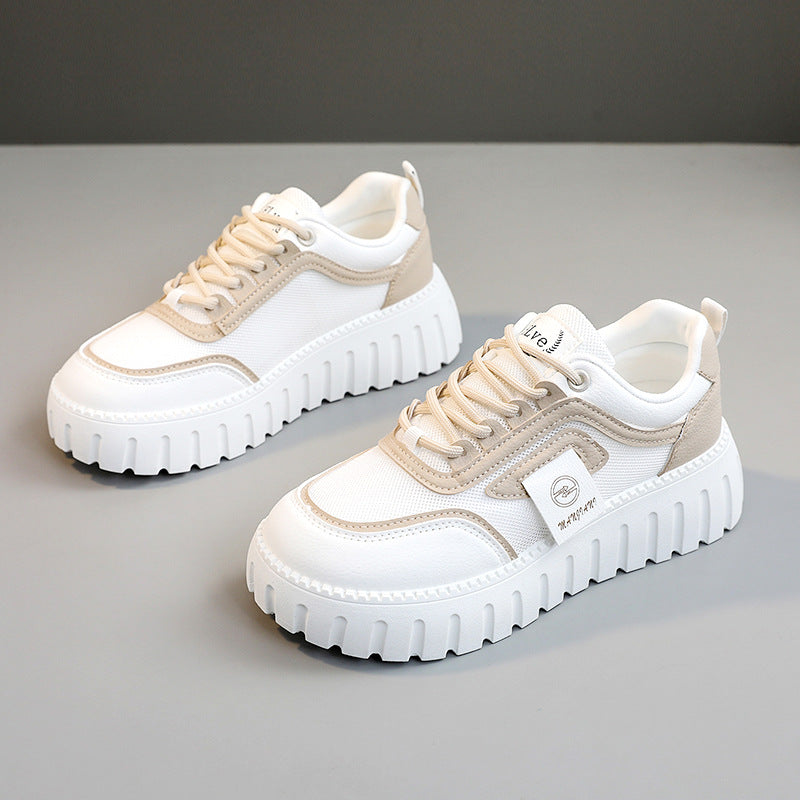 Damen Sportliche Chunky Sneakers mit rutschfester Profilsohle und atmungsaktivem Obermaterial EB
