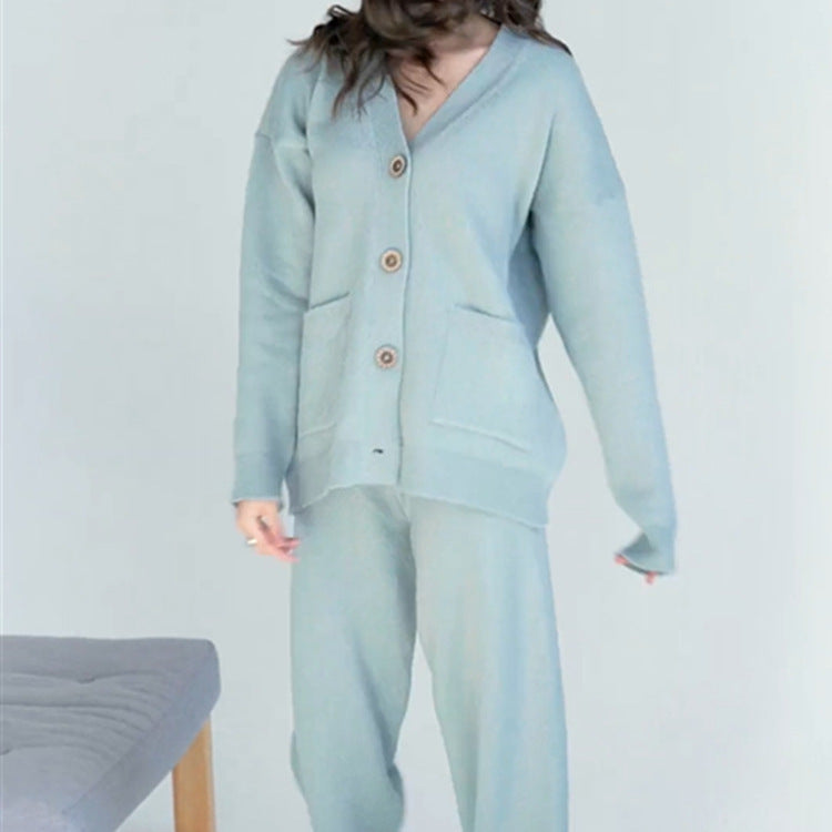 Damen gemütlicher Strick-Cardigan mit praktischen Taschen und Knopfdetails EB