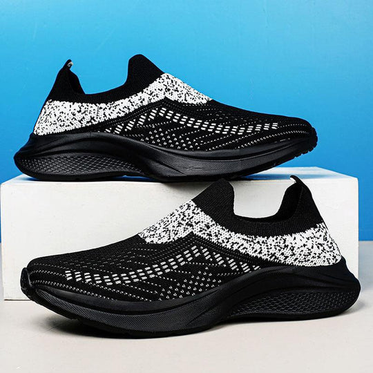 Damen Slip-On Sneakers mit luftiger Strick-Oberfläche und dämpfender Sohle EB