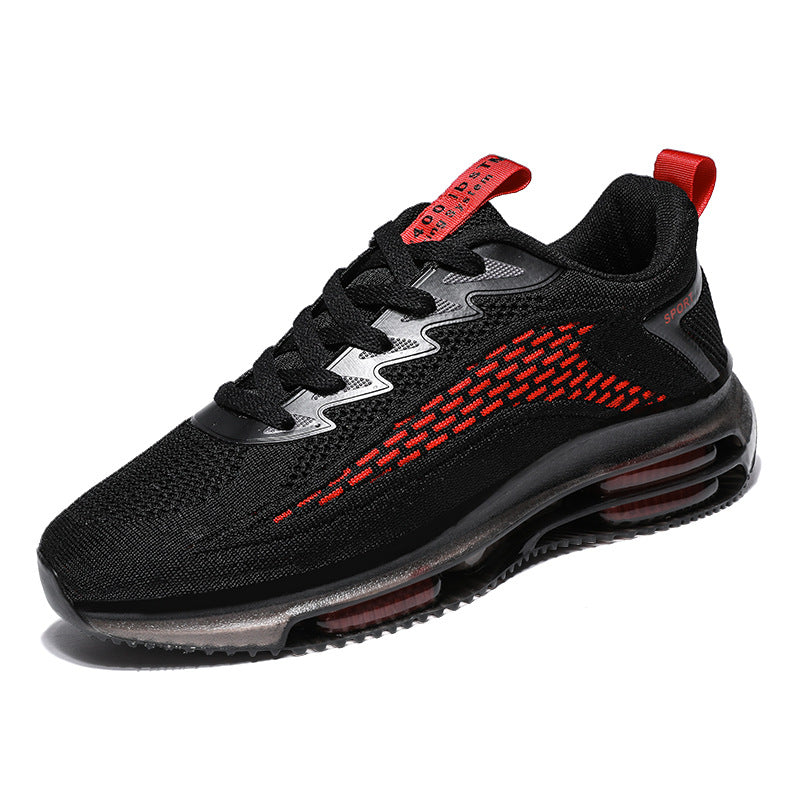 Unisex atmungsaktive Strick-Laufsneaker mit sichtbarer Luftkammer, verstärkter Ferse und rutschfester Profilsohle EB